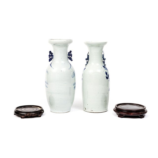 Gustavian (Swedish) Chinese Blue Vases, 1850s, Set of 2 For Sale - Image 3 of 4