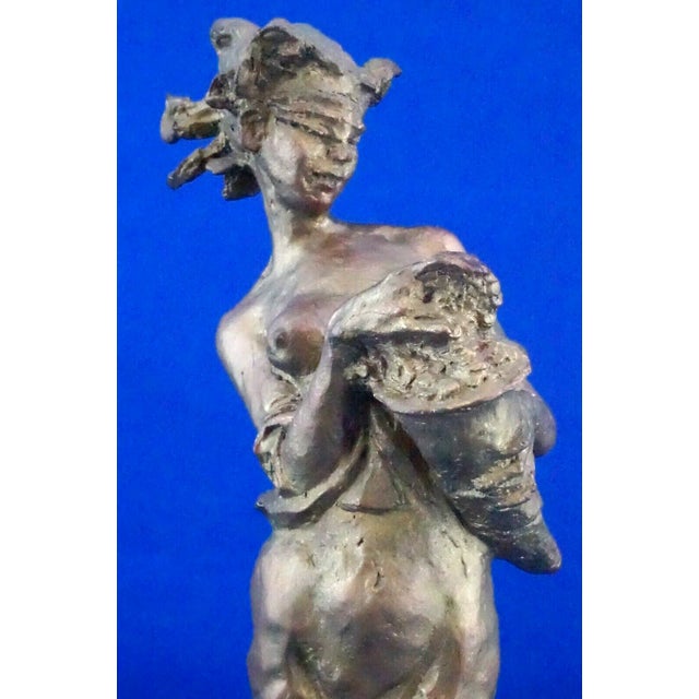 Large 20th Century Gilded Bronze Sculpture of Goddess of Fortune by Félix Schivo, Italy For Sale - Image 16 of 18