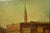Wood Original Artist Signed "Venetian Harbor" Framed Oil Painting on Canvas For Sale - Image 7 of 14