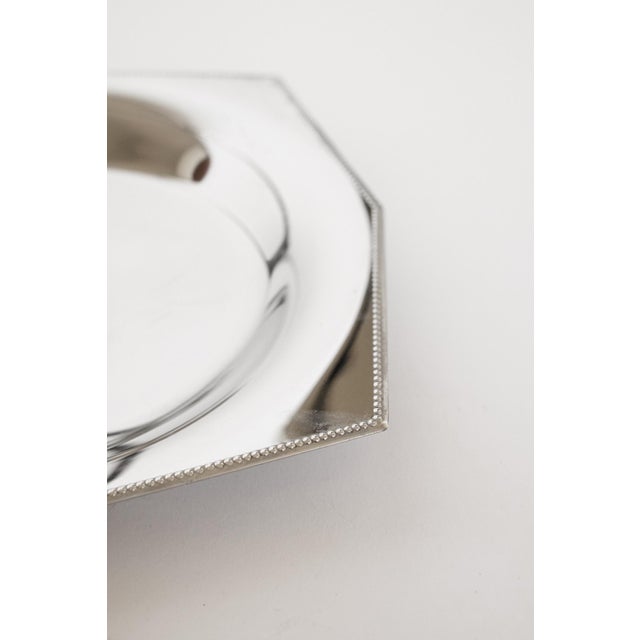 Silver Vintage Hall Stainless Steel Basket with Beaded Edge, 1960s For Sale - Image 8 of 9