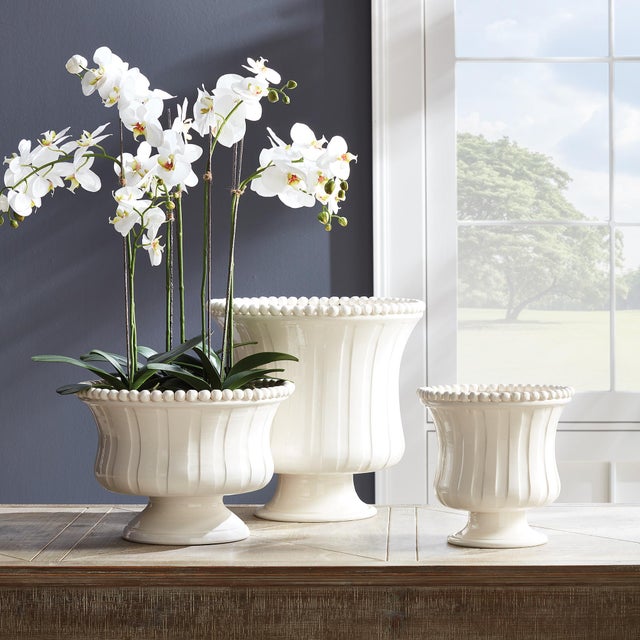 French Country Coletta Petite Flared Vase For Sale - Image 3 of 3