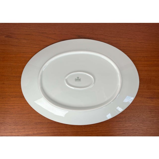 White Mid-Century Modern German Porcelain Plate from Eschenbach, 1960s For Sale - Image 8 of 10
