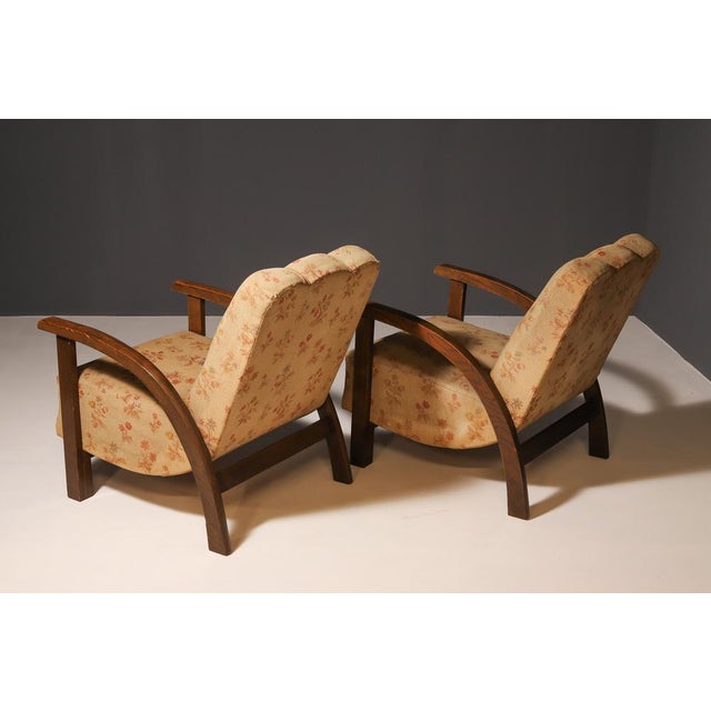 1930s Set of Art Deco Armchairs, Central Europe, 1930s For Sale - Image 5 of 13