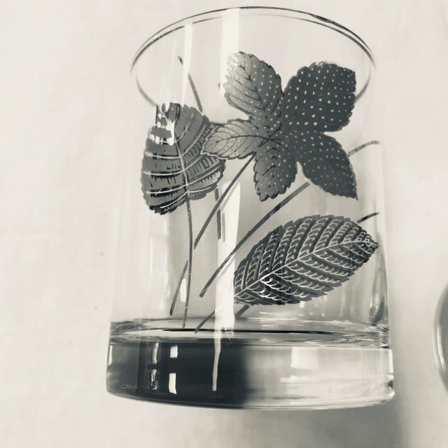 1960s Mid-Century Libbey Silver Leave Glasses - Set of 6 For Sale - Image 5 of 7