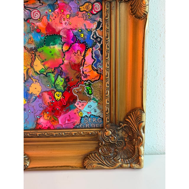 Original Abstract Painting Serg Graff "Butterfly Madness " Surreal Fantasy, Coa For Sale - Image 10 of 10