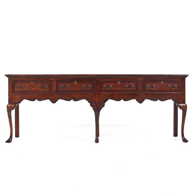 Baker Furniture Inlaid Oak Welsh Credenza Hutch | Chairish