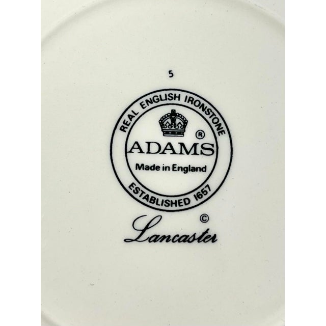 1990s 1990s Adams “Lancaster” Ironstone Bread Plates - Set of 7 For Sale - Image 5 of 5