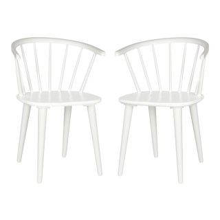 18''H White Curved Spindle Side Chair - a Pair For Sale