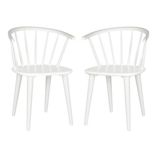 18''H White Curved Spindle Side Chair - a Pair For Sale