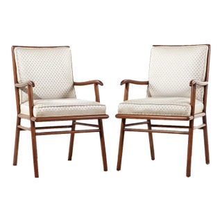 Robsjohn Gibbings for Widdicomb Mid Century Occasional Captains Chairs - Pair For Sale