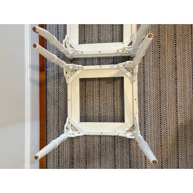 Vintage Faux Bamboo Glass-Top Side Tables — Pair For Sale - Image 9 of 10
