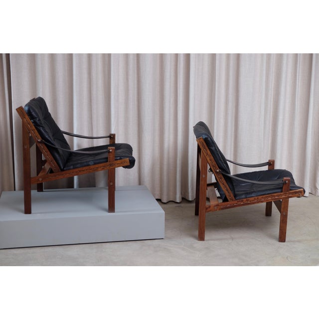 Bruksbo Set of Hunter Easy Chairs by Torbjørn Afdal for Bruksbo, 1960s For Sale - Image 4 of 11