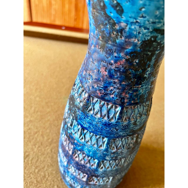 Blue 1960s Mid Century Modern Bitossi Table Lamp in Rimini Blue - Aldo Londi for Bitossi For Sale - Image 8 of 12