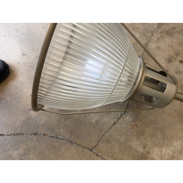 Art Deco Urban Archaeology Industrial Prismatic Pendant Light Fixtures Pair For Sale - Image 3 of 5