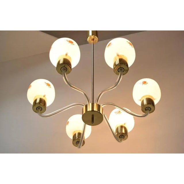Mid-Century Chandelier from Kamenicky Senov, 1970s For Sale - Image 4 of 12