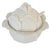 Ceramic Rare Vintage Fitz and Floyd White Cabbage Leaf Soup Tureen With Asparagus Ladle For Sale - Image 7 of 12