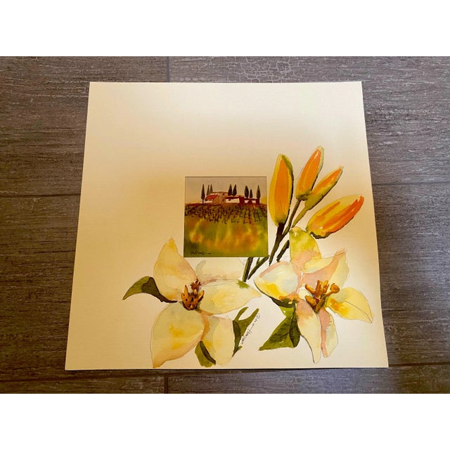 2010s Tuscan Watercolors - A Pair For Sale - Image 5 of 7