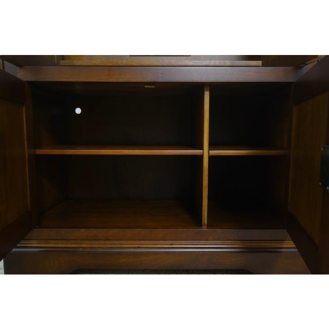 Wood 1980s French Empire Cherry Tv Armoire Cabinet For Sale - Image 7 of 16