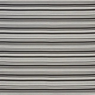 Schumacher X Studio Bon Stripedot Ii Fabric in Black For Sale