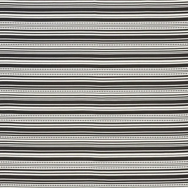 Schumacher X Studio Bon Stripedot Ii Fabric in Black For Sale