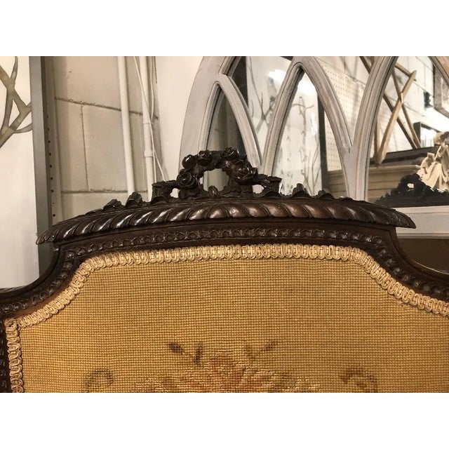 French French Louis XVI Carved Oak Fireplace Screen For Sale - Image 3 of 7