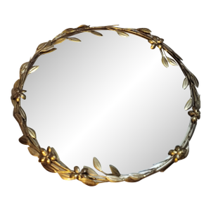 Hollywood Regency Style Vintage Wall Mirror With Weeping Gold