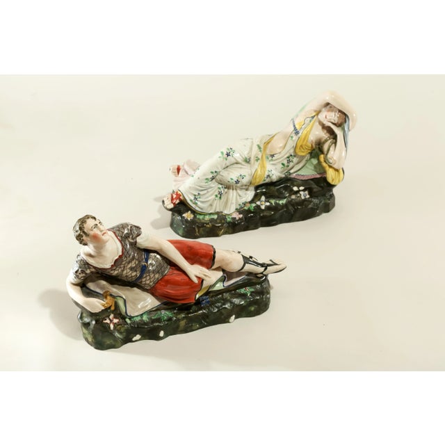 English Antique Staffordshire Anthony and Cleopatra- a Pair For Sale - Image 3 of 13