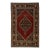 Brown & Red Handwoven Wool Vintage Turkish Oushak Rug 4'5" X 6'5" For Sale