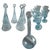 Vintage Blown Glass Decanter and Glassware in Blue Bubble Glass by Biot, 1970s, Set of 11 For Sale - Image 11 of 11