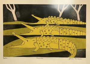 Julian Trevelyan, Crocodiles, 1966, Etching