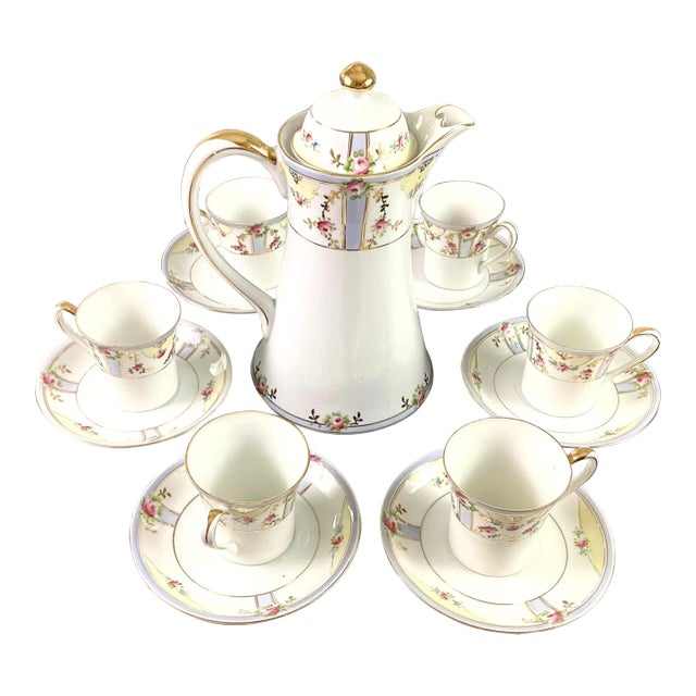 Antique Nippon Tea Set- 13 Pieces For Sale