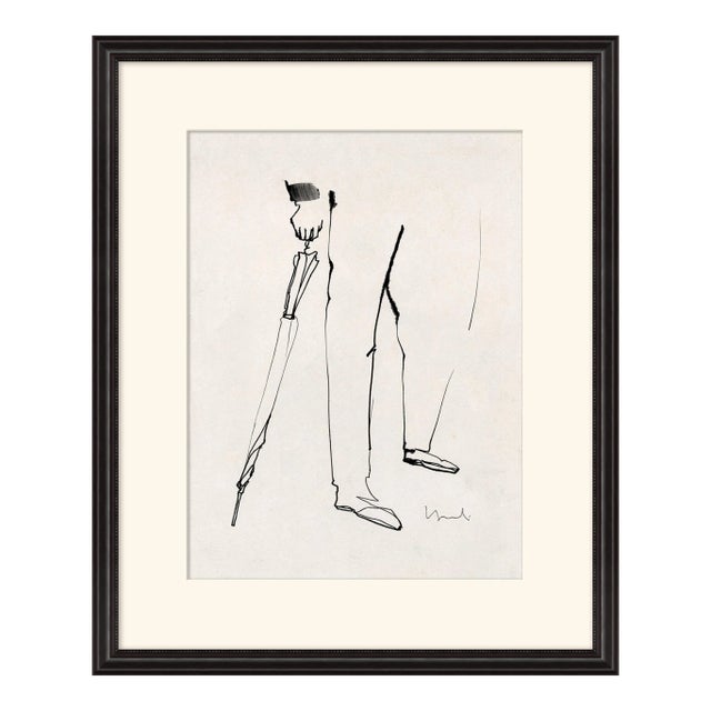 Carrier & Company for Soicher Marin 'Umbrella' Framed Figurative Print For Sale