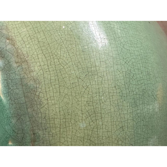 1940s Green Glazed Stoneware Oil Jar For Sale In Palm Springs - Image 6 of 12