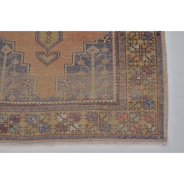 Turkish Mid 20th Century Oushak Light Orange Oushak Carpet For Sale - Image 3 of 10