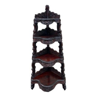 Early 20th Century Anglo-Indian Rosewood Etagere For Sale