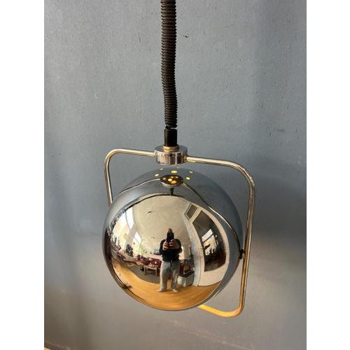 Mid-Century Modern Gepo Eyeball Pendant Lamp in Chrome For Sale - Image 9 of 13