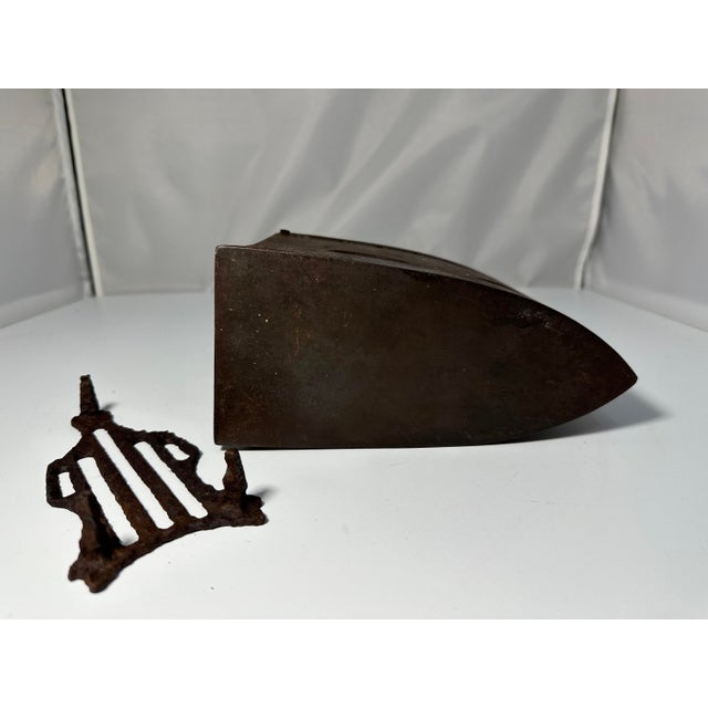 Antique Cast Iron Charcoal Iron: Grotesque Devil Head, 19th Century For Sale - Image 9 of 10