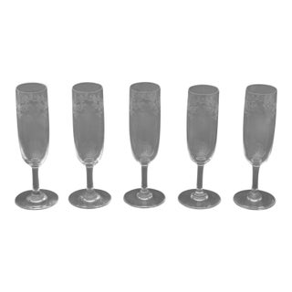 Baccarat Crystal "Sevigne" Champagne Glasses, 5 For Sale