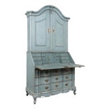 Late 18th Century Blue Swedish Oak Secretary Bureau For Sale