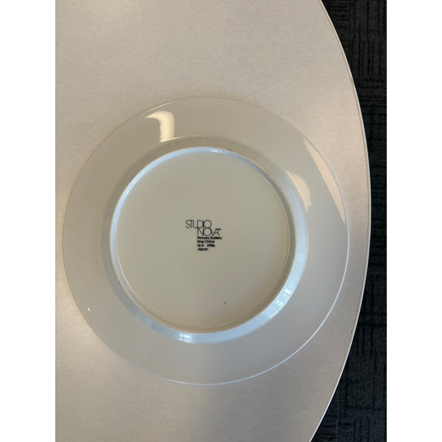 Contemporary Vintage Memphis Style Studio Nova Fire & Ice 10.5” Dinner Plates a Set 8 For Sale - Image 3 of 6