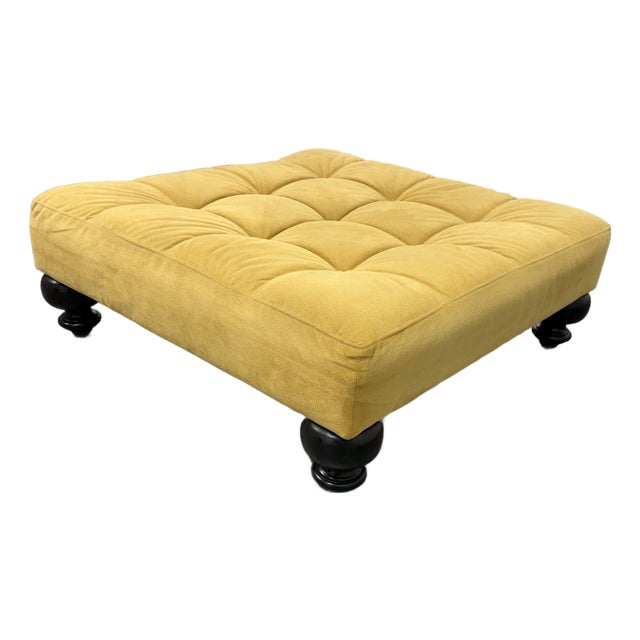 West Elm Tufted Essex Ottoman For Sale