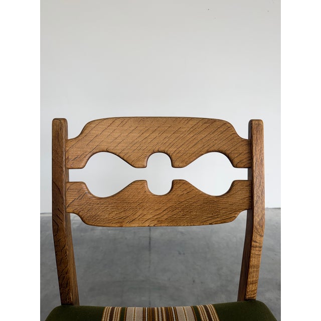 Tan Henning Kjaernulf Attrb Danish Oak Vintage Razor Blade Dining Chairs, Set of 6 For Sale - Image 8 of 12