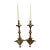 Pair of 19th Century Spanish Baroque Style Brass Candlesticks - 14.5" H For Sale