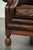 Vintage English Cowhide Chesterfield Wing Armchair For Sale - Image 12 of 13