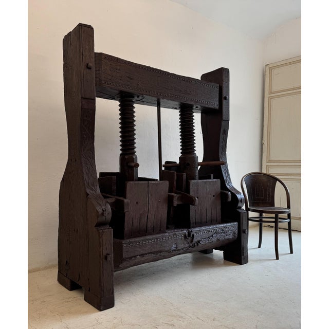 Rustic Large Antique Rustic Wine Press For Sale - Image 3 of 18