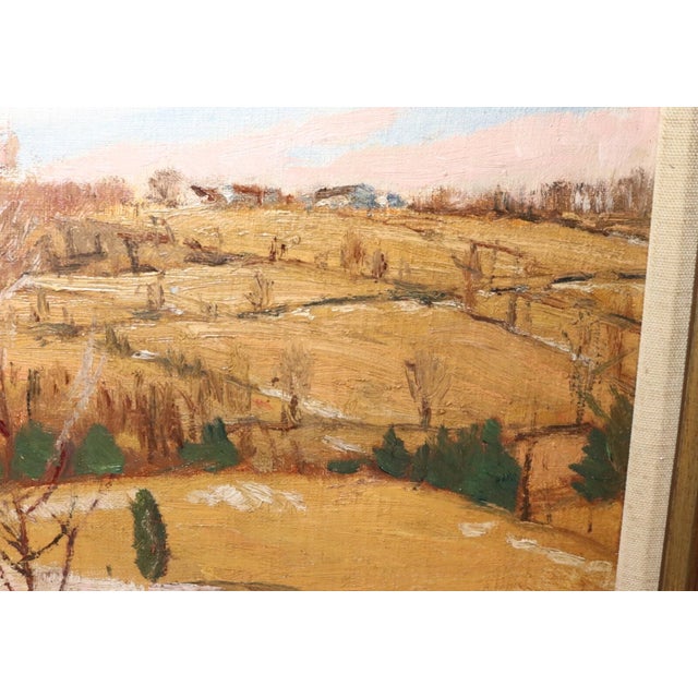 Vintage R. Emmett Owen Farm Land Landscape Abstract Expressionism Oil Painting For Sale In New York - Image 6 of 12