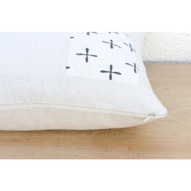 Textile African Tribal Minimalist Mudcloth Throw Pillow For Sale - Image 7 of 8