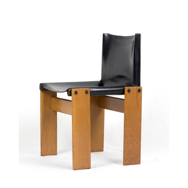 Wood Monk Dining Chairs by Afra and Tobia Scarpa for Molteni, 1970s, Set of 4 For Sale - Image 7 of 11