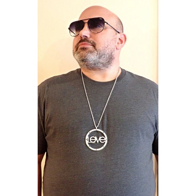 Cartier 18k White Gold Diamond Ceramic Large Love Pendant Necklace Details: Metal: 18k white gold Length: 31" Width: 3mm...