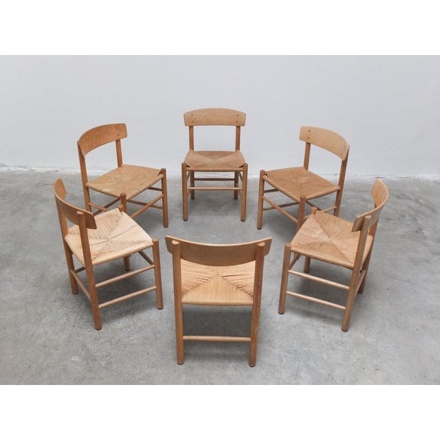 Wood J39 Dining Chairs by Børge Mogensen for FDB Møbler, 1947, Set of 6 For Sale - Image 7 of 18